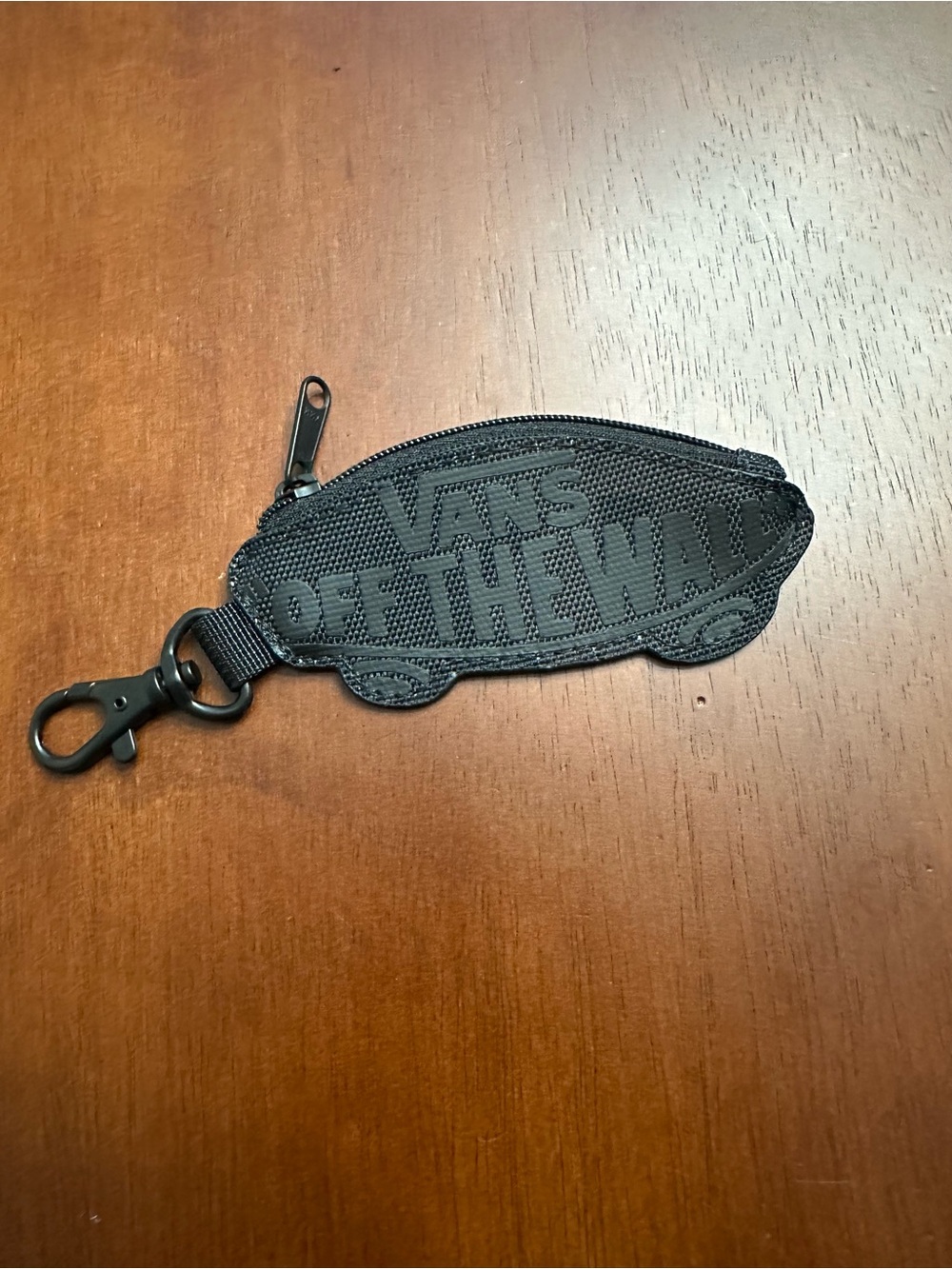 Vans Black 'Off The Wall' Clip Coin Pouch
